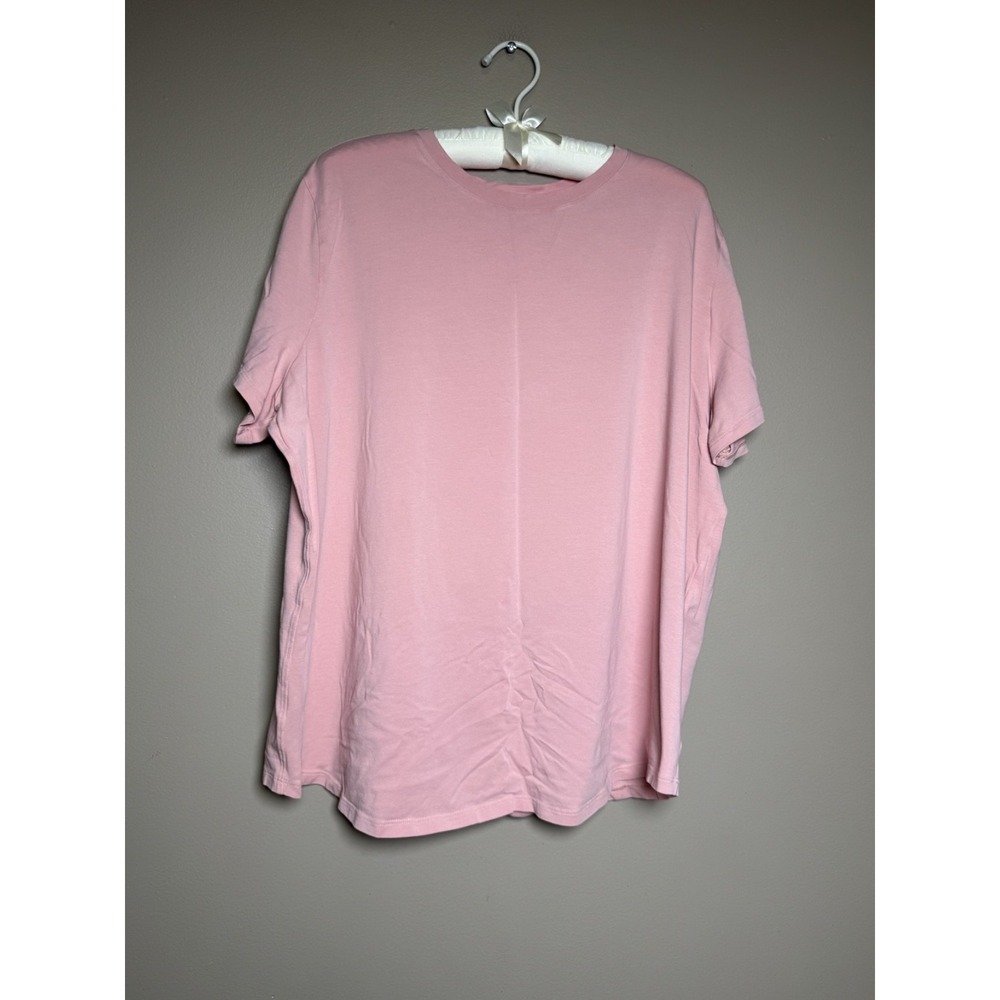 Lululemon Size 14 Womens Pink Short Sleeve Crew Neck Activewear Logo TShirt 451